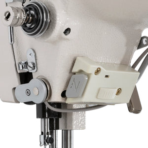 CONSEW 2206RB-14-7-DD Single Needle Direct Drive Heavy Duty Unison Feed Walking Foot Lockstitch Industrial Sewing Machine (7mm Stitch Length) - Complete Setup, Table, Stand Included