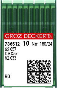 Groz-Beckert 62 X 57 Industrial Sewing Machine Needle — Pack of 10 - Image 2 of 2
