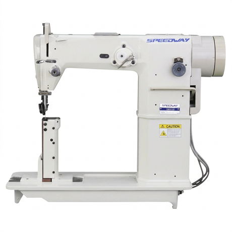 SPEEDWAY® SW-810D Direct Drive Post-Bed Lockstitch Machine – Complete Setup, Table & Stand Included