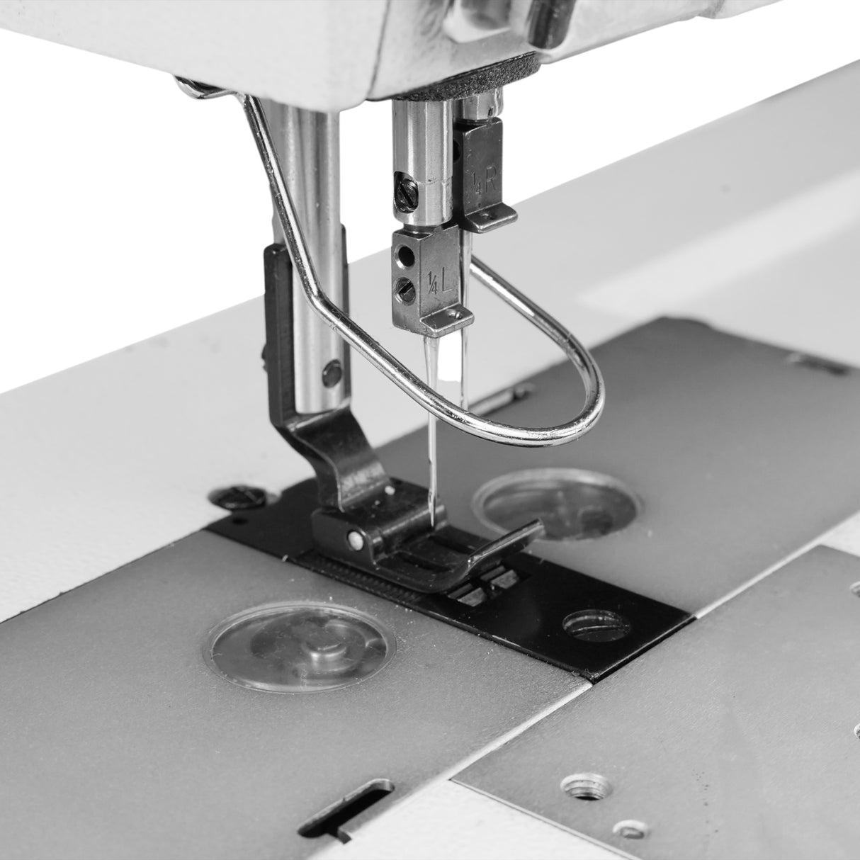 SPEEDWAY SW 845 Double Needle Split Bar, Needle Feed Lockstitch Industrial Sewing Machine Assembled with Table and Servo Motor Included