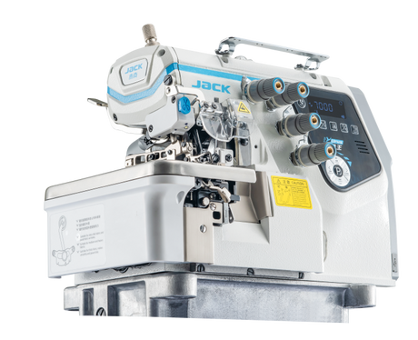 JACK C7-5-M04/435 5 Thread Urus (A.M.H) AI Overlock Machine with Smart Automatic Material Adjustment Assembled with Table and Stand Included