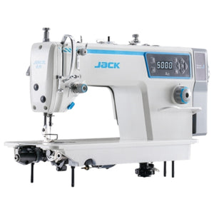 JACK A2C-C High-Speed Single Needle Lockstitch Machine with Automatic Thread Trimmer Assembled with Table and Stand Included