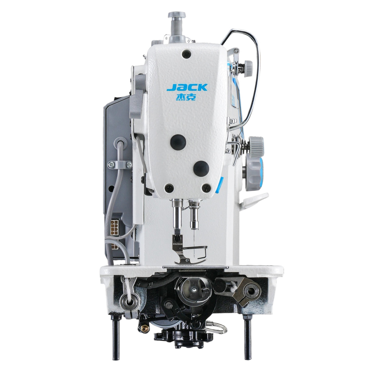 JACK A2BC Máquina de pespunte de aguja única de alta velocidad con cortahilos automático ensamblada con mesa y soporte incluidos