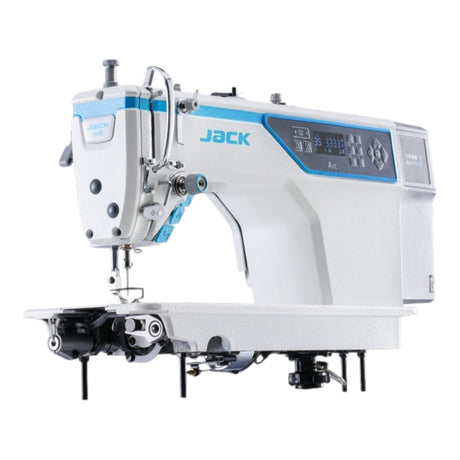 JACK A4C C Single Needle Direct Drive Fully Automatic Drop Feed Lockstitch Industrial Sewing Assembled with Table and Stand Included
