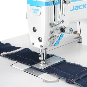 JACK A4C C Single Needle Direct Drive Fully Automatic Drop Feed Lockstitch Industrial Sewing Assembled with Table and Stand Included