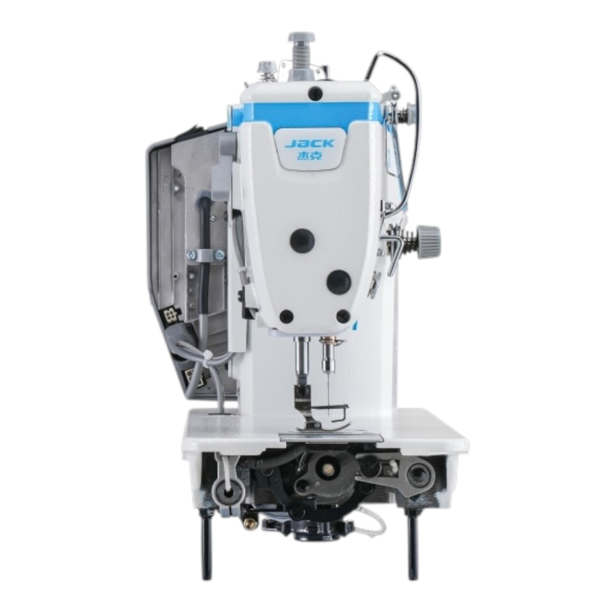 JACK A4C C Single Needle Direct Drive Fully Automatic Drop Feed Lockstitch Industrial Sewing Assembled with Table and Stand Included