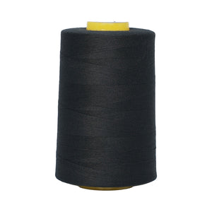 Speedway 100% Spun Polyester Sewing Thread Tex 27 (40/2) — 5,000 m Cone (5,468 yds) — Black Polyester 3000M 2