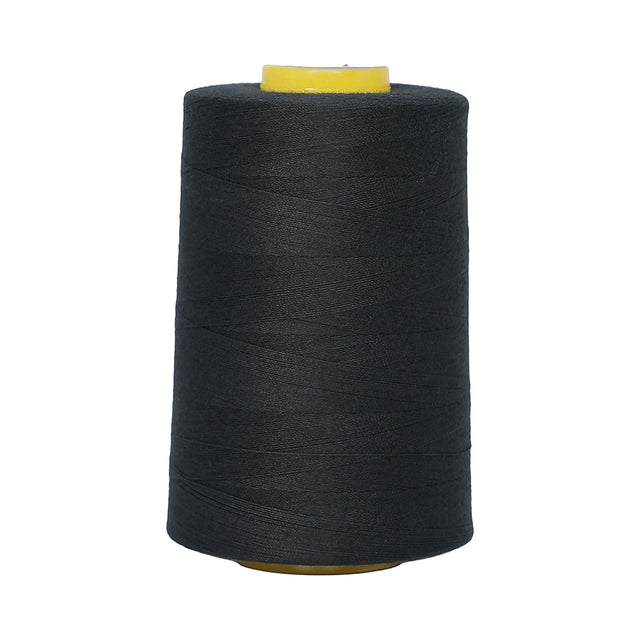 Speedway 100% Spun Polyester Sewing Thread Tex 27 (40/2) — 5,000 m Cone (5,468 yds) — Black Polyester 3000M 2