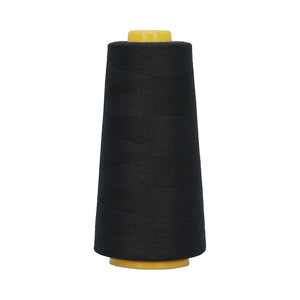 Speedway 100% Spun Polyester Sewing Thread 40/2 — 2,500 m Cone (2,734 yds) — Black Polyester 40-2 2500M