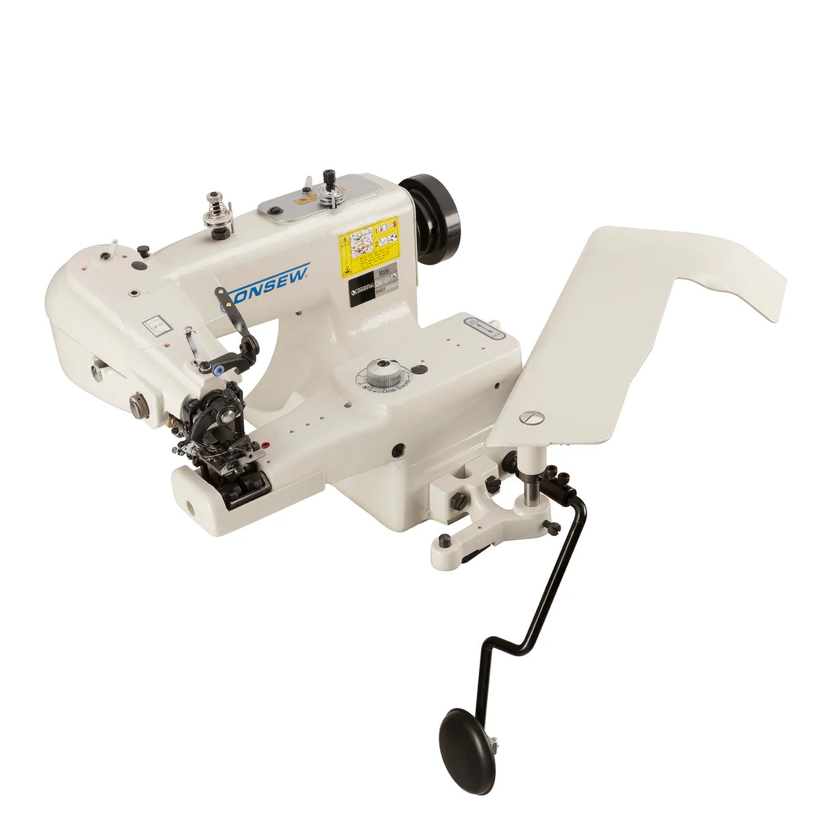 CONSEW CM-101-1 Single Needle Blindstitch Industrial Sewing Machine for Hemming Drapery, Curtains & Apparel - Complete Setup, Table, Stand Included