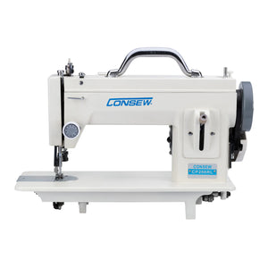 CONSEW CP206RL Portable Single Needle Walking Foot Industrial Sewing Machine with Built-in Motor, Reverse Stitching & Extra Workspace for Upholstery, Leather, Canvas, Sails & Outdoor Gear - Includes Hard Plastic Carrying Case