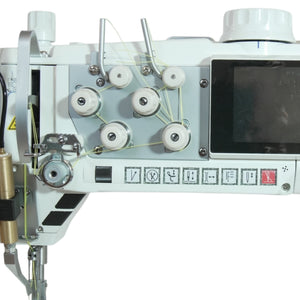 SPEEDWAY® DECO 2780 Double Needle Post Bed Decorative Stitch Heavy Duty Unison Feed Walking Foot Sewing Machine Assembled with Table and Stand Included