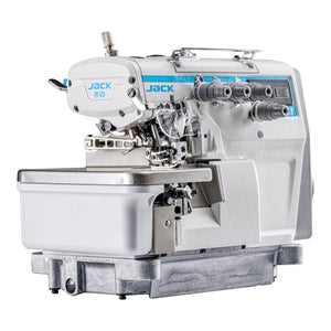 JACK E5-3-32R2/223 New Generation 3 Thread Direct Drive Rolled Hem (Baby Merrow Style) Overlock Industrial Sewing Machine - Complete Setup, Table, Stand Included