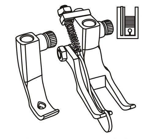 GL367 walking foot guide left – technical diagram