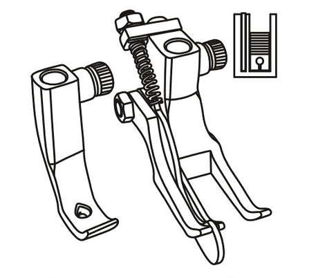 GL367 walking foot guide left – technical diagram