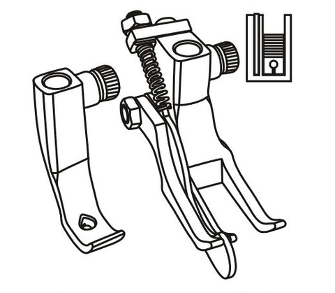 GL367 walking foot guide left – technical diagram
