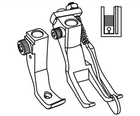 GR367 right guide walking foot presser foot diagram