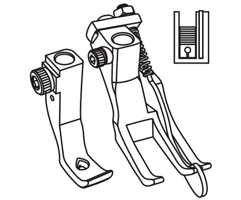 GR367 right guide walking foot presser foot diagram