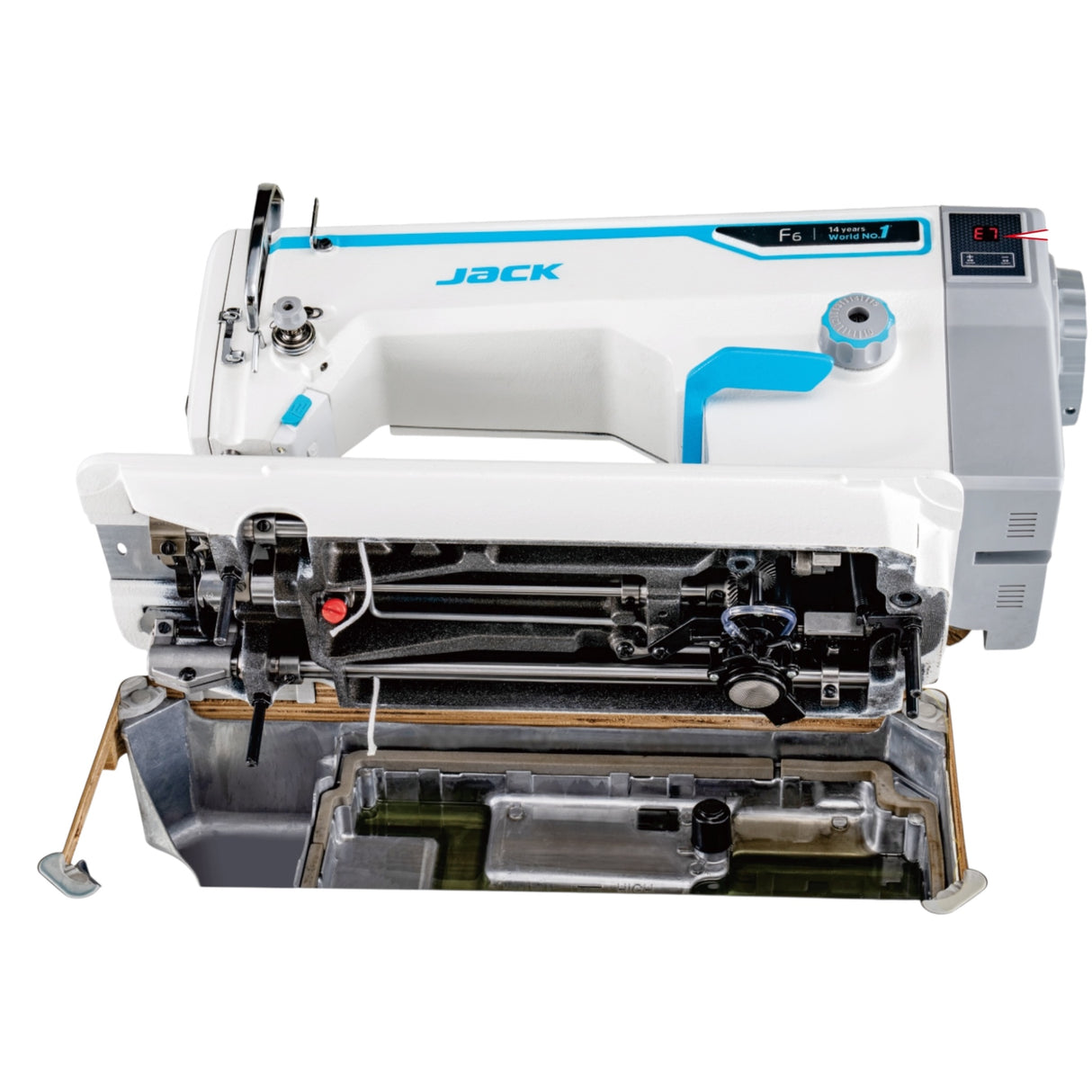 JACK® F6 – Single Needle Direct Drive Lockstitch Machine – Complete Setup, Table & Stand Included - Image 4 of 4