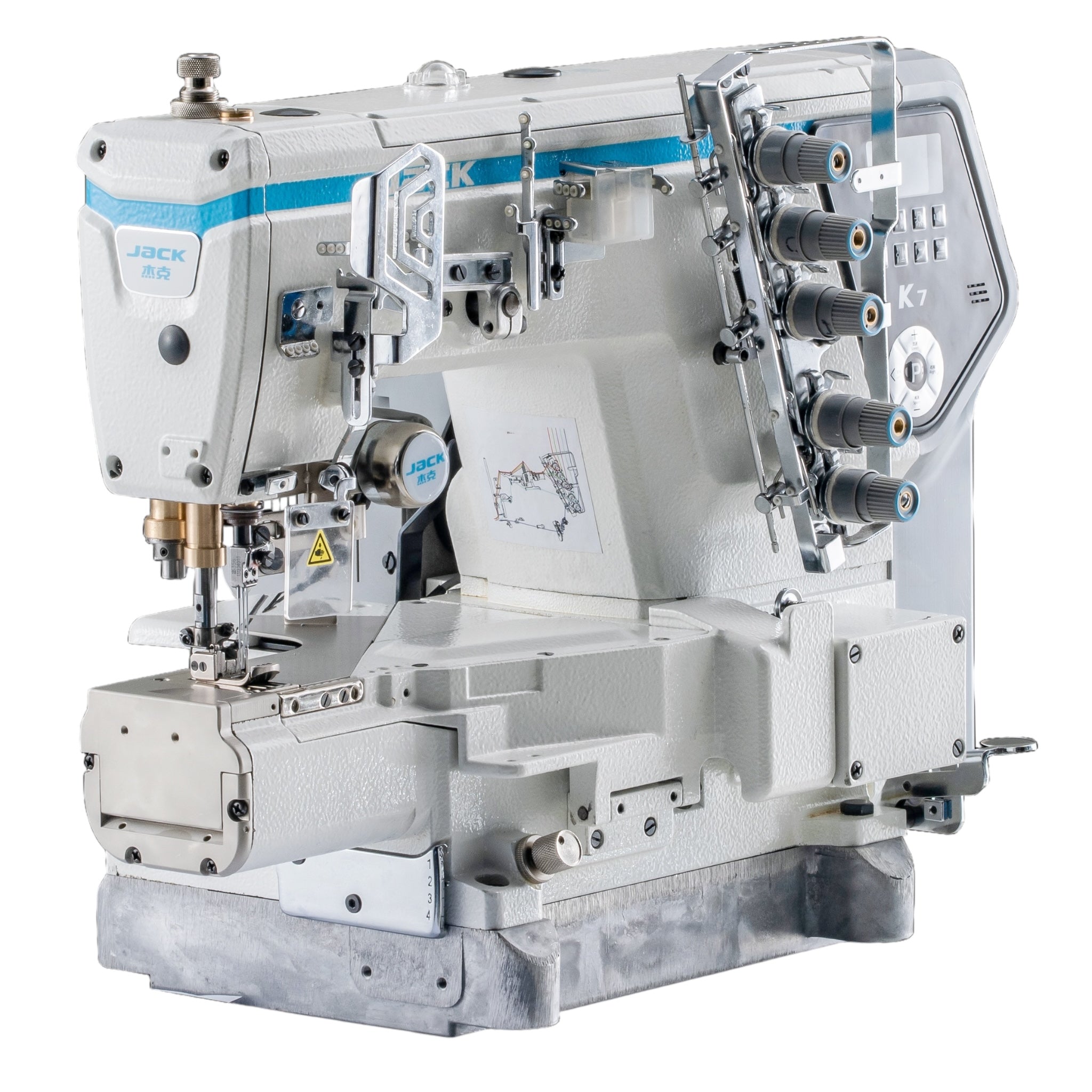 JACK® K7-UT – AI Smart Cylinder-Bed Coverstitch Machine with Auto