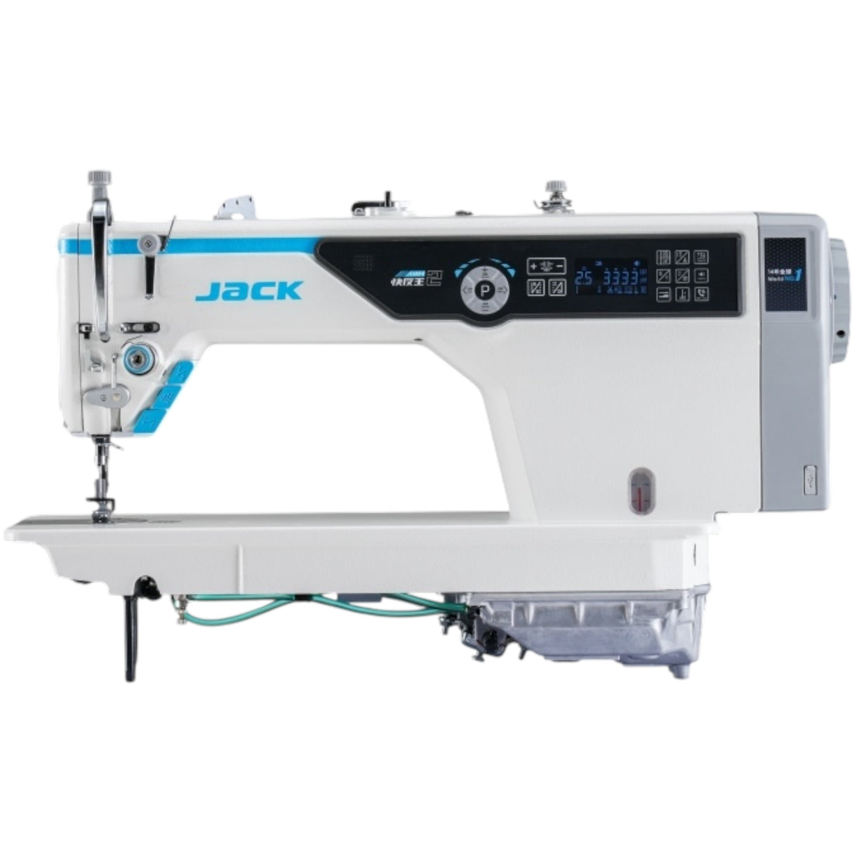 JACK A5E-B (A.M.H 2) sewing machine on a white background