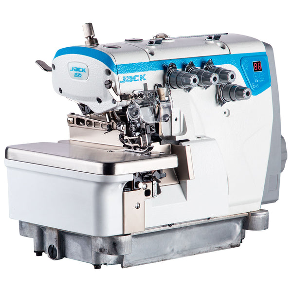 JACK E4S-4-M03/333 4 Thread Overlock. Sewing machine with a white body