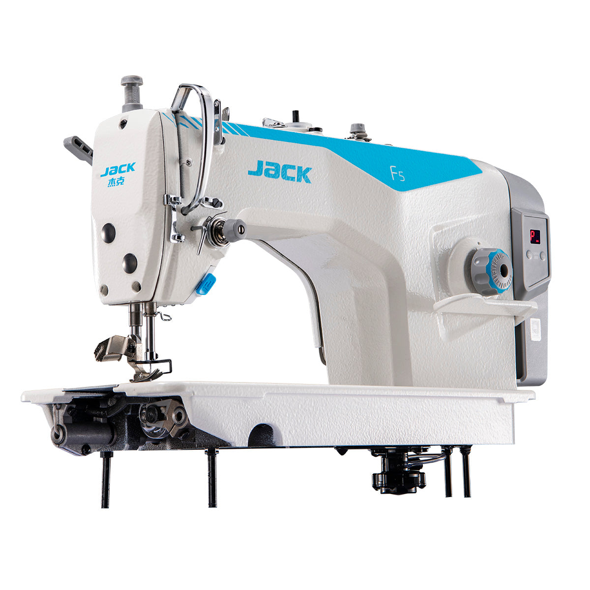 JACK F5-HL-7 Single Needle sewing machine on a white background