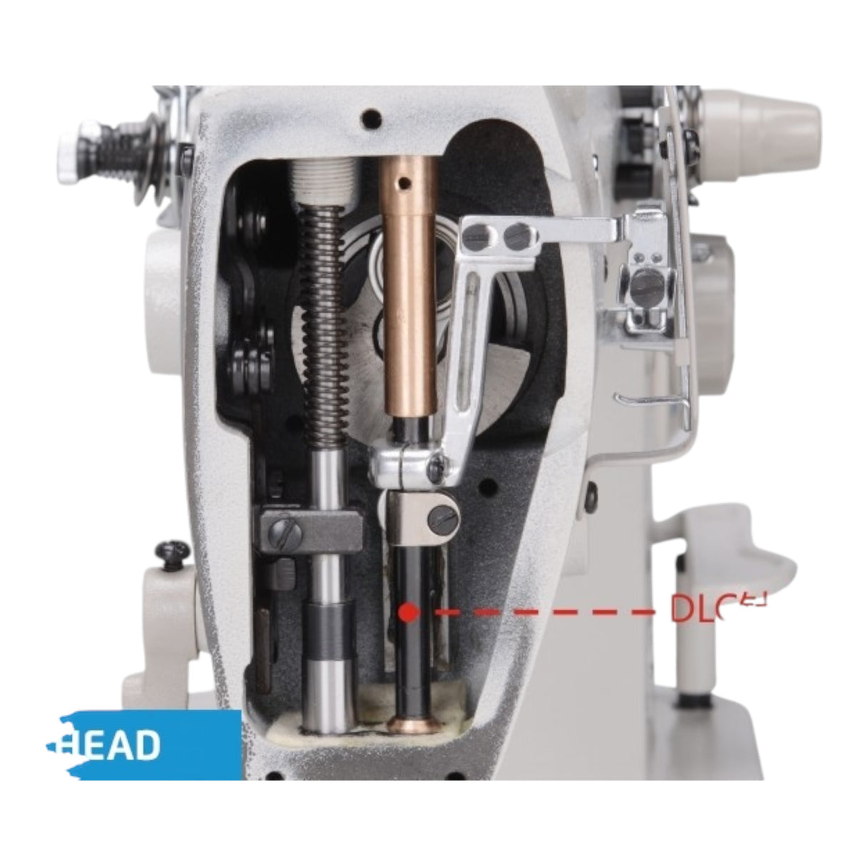 JACK JK-8558G-1-WZ Single Needle. Sewing machine with blue accents on a white background