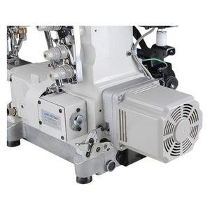 JACK JK-8670G-01CBx364/UT 3 Needle Small Cylinder Arm Coverstitch With Thread Trimmer and Auto Footlifter Industrial Sewing Machine Assembled with Table and Stand Included