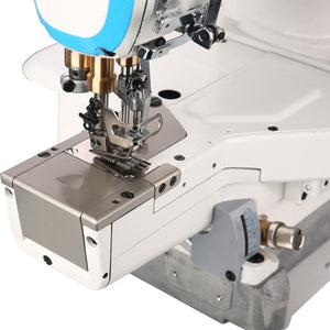 JACK K5-D-01GB×364 3 Needle Cylinder Arm Coverstitch Industrial Sewing Machine Assembled with Table and Stand Included