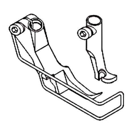 KP367 zipper foot left (LN) – technical diagram