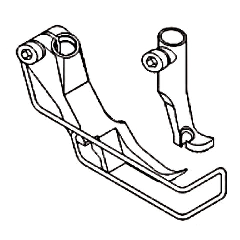KP367 zipper foot left (LN) – technical diagram