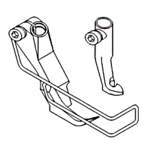 KP367 zipper foot right (RN) – technical diagram