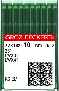 Groz-Beckert LWX3T Industrial Sewing Machine Needle — Pack of 10
