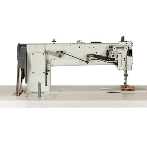 CONSEW P1255RBLH-18-1 Single Needle Long Arm 18" High-Clearance Heavy Duty Walking Foot Compound Feed Lockstitch Industrial Sewing Machine with 6" Vertical Workspace & Safety Clutch - Complete Setup, Table, Stand Included