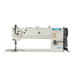 CONSEW P1255RBLH-18-1 Single Needle Long Arm 18" High-Clearance Heavy Duty Walking Foot Compound Feed Lockstitch Industrial Sewing Machine with 6" Vertical Workspace & Safety Clutch - Complete Setup, Table, Stand Included