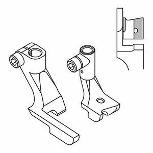 KP367PL piping foot left – technical diagram