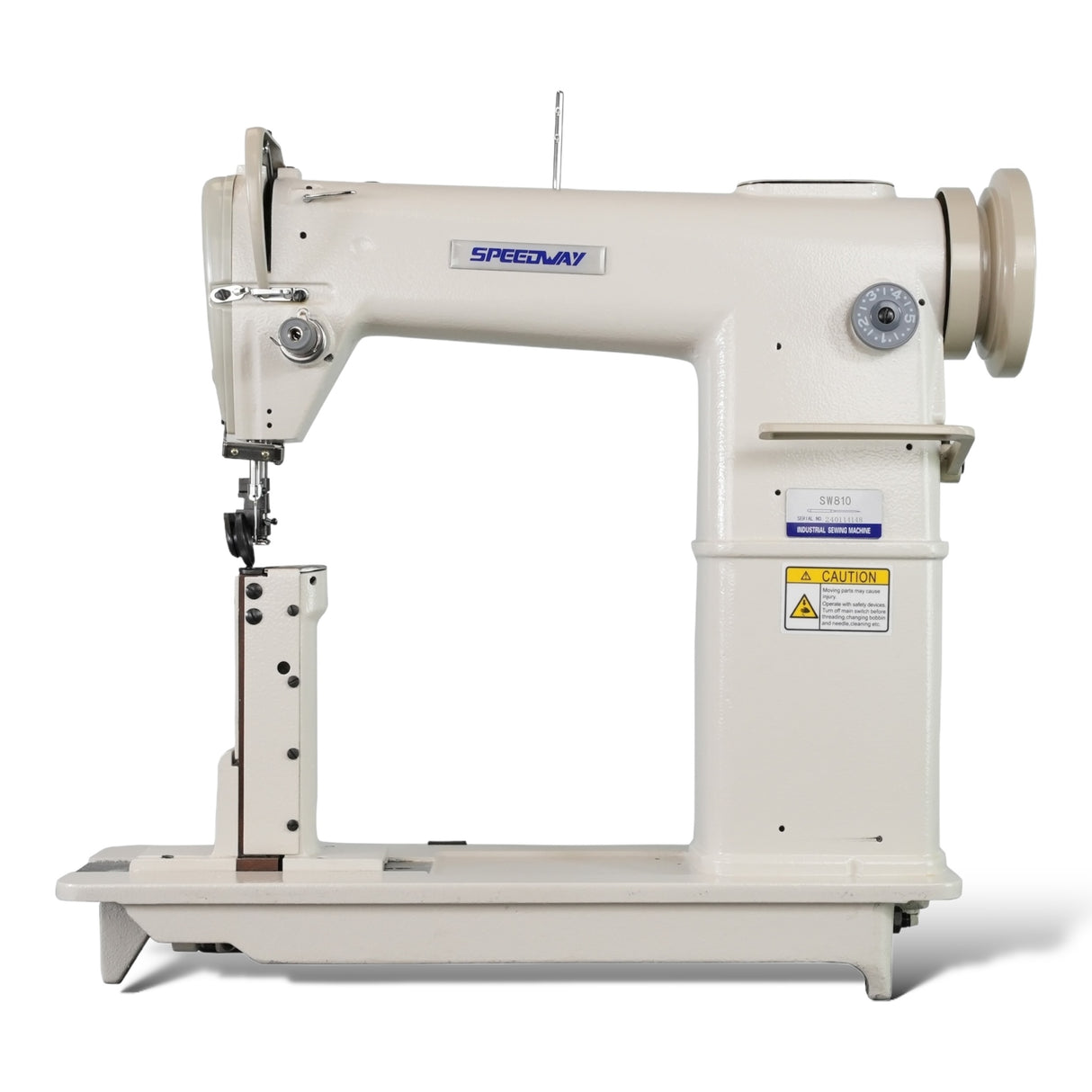 SPEEDWAY SW-810 Single Needle Post-bed Lockstitch Industrial Sewing Machine with Servo Motor, Table and Stand Included