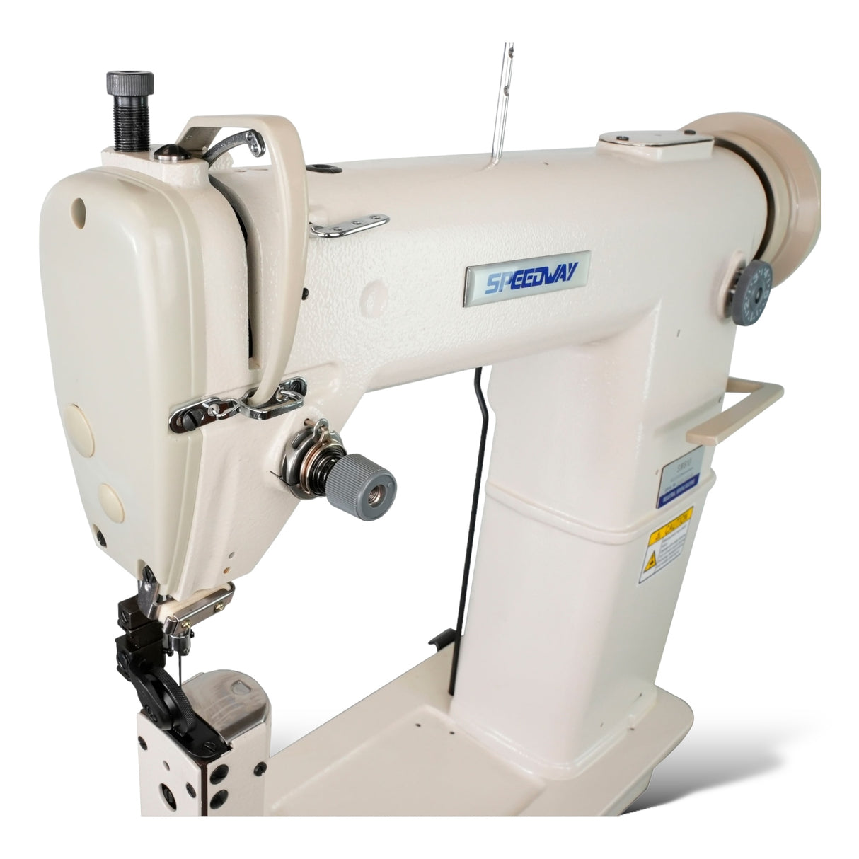 SPEEDWAY SW-810 Single Needle Post-bed Lockstitch Industrial Sewing Machine with Servo Motor, Table and Stand Included