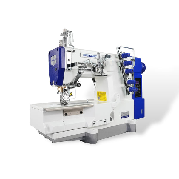 SPEEDWAY® SW 562/01CB – 3-Needle Flatbed Coverstitch Machine – Complete Setup, Table & Stand Included