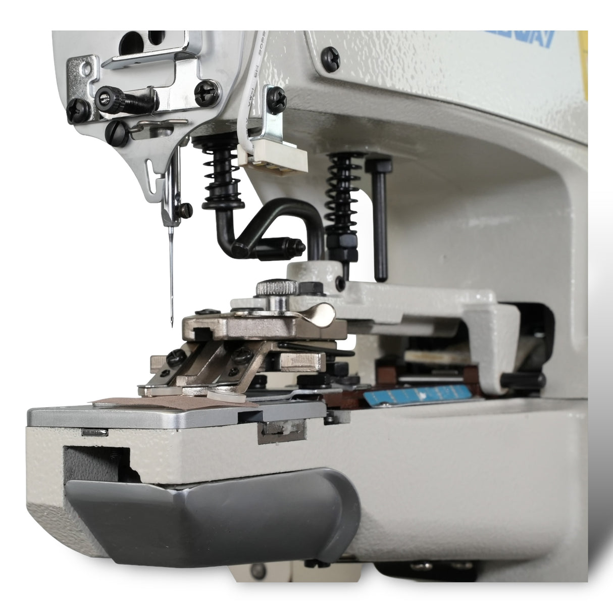 SPEEDWAY SW 373 D Chainstitch Buttonsew Machine With Integrated Motor Assembled with Table and Stand Included With Wheels