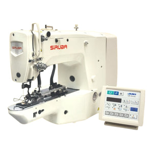 SIRUBA LKS-1903ANSS302 Computer Lockstitch Button Sewing Machine with Juki Control Panel Assembled with Table and Stand Included