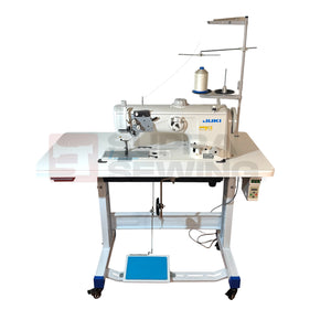 JUKI LU-2810AS Single Needle Heavy Duty Unison Feed Walking Foot Sewing Machine Assembled with Servo Motor, Table and Stand Included