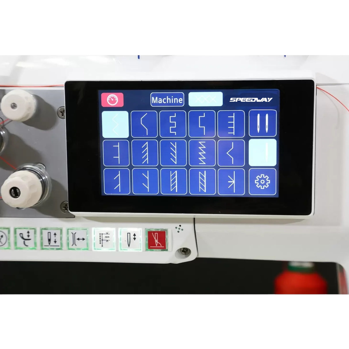 SPEEDWAY® DECO 2780 Double Needle Post Bed Decorative Stitch Heavy Duty Unison Feed Walking Foot Sewing Machine Assembled with Table and Stand Included