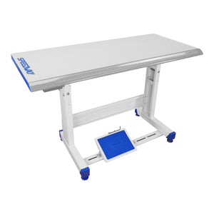 SPEEDWAY SW-1560N/VS/DD Double Needle  Gauge Heavy Duty Unison Feed Walking Foot Sewing Machine Assembled with Table and Stand Included