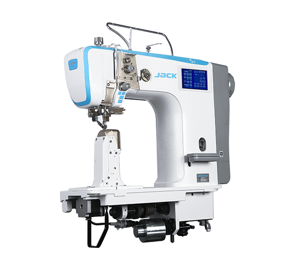 JACK S7-91T - Máquina de coser industrial con puntada de cadeneta, alimentación por aguja, superior e inferior, con una sola aguja, función completa, pantalla táctil, con servomotor, mesa y soporte incluidos (copia)