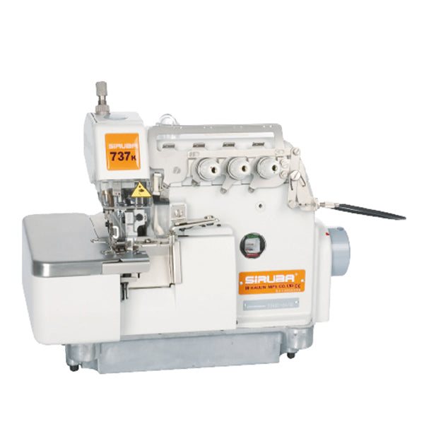SIRUBA 737K-504M5-04/BK 3 Thread OverlockAn industrial sewing machine with a backlatch mechanism