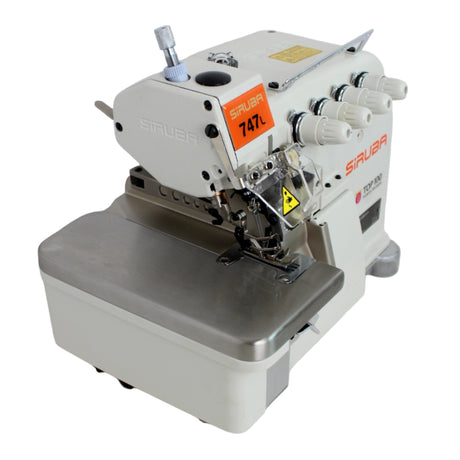 SIRUBA 747L-514M-3-24 4 Thread Overlock sewing machine with a fully submerged table setup