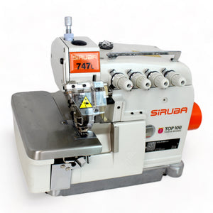 SIRUBA 747L-514M-3-24 4 Thread Overlock sewing machine with a fully submerged table setup