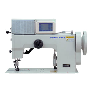 SPEEDWAY® DECO 204 Double Needle Extra Heavy Decorative Stitch Heavy Duty Unison Feed Walking Foot Sewing Machine Assembled with Table and Stand Included